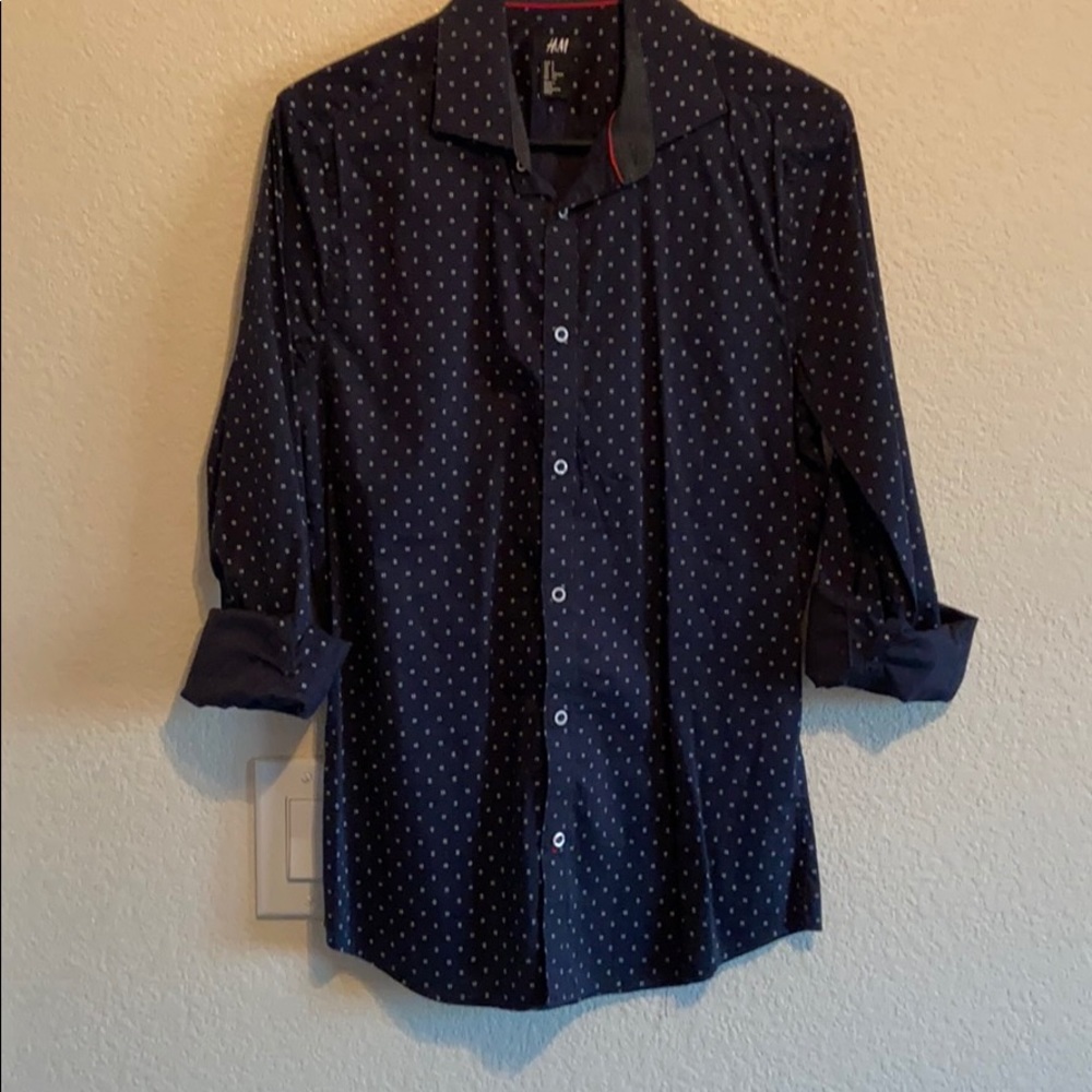 Navy blue button up